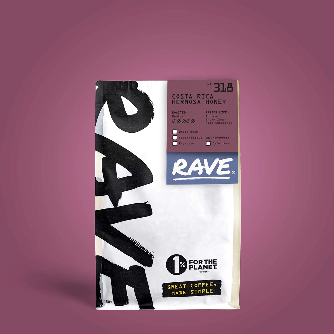 Costa Rica Hermosa Honey Nº 318 Small (250g) / Whole Bean by RAVE ...